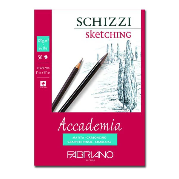 Fabriano Accademia blok za crtanje i skiciranje, 120 g, 50 listova - A4, ljepljeno
