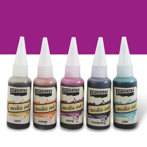 Tinta Pentart Media, tinta boja, 20 ml - magenta