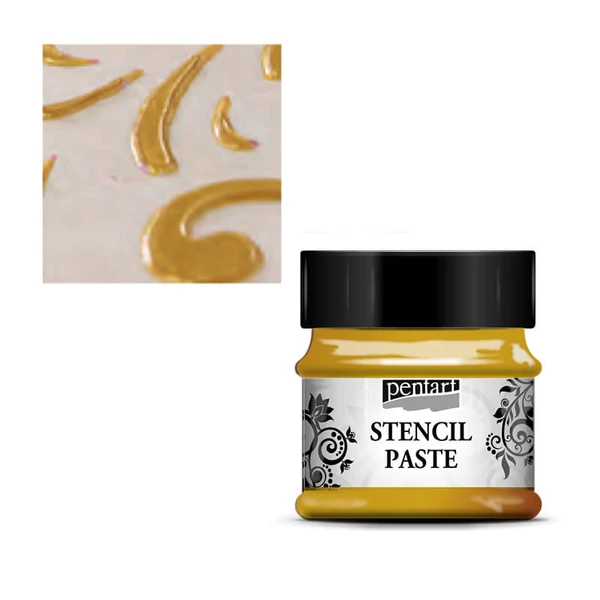 Pentart pasta za šablone, 50 ml - metalik, zlatna
