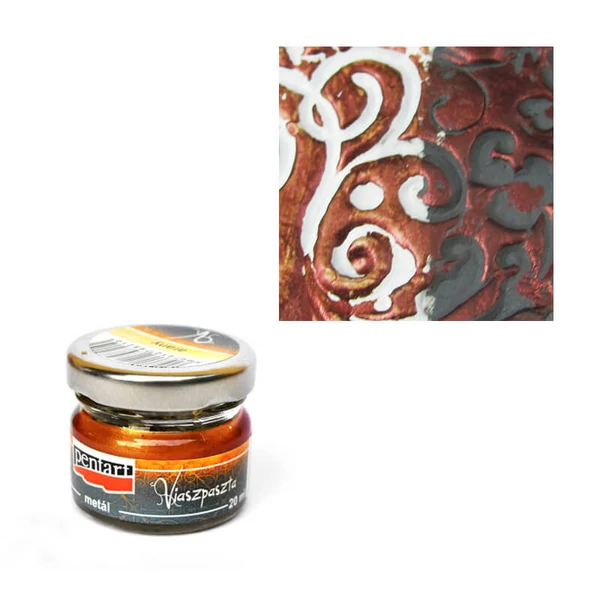 Pentart metalik vosak pasta, 20 ml - bakar