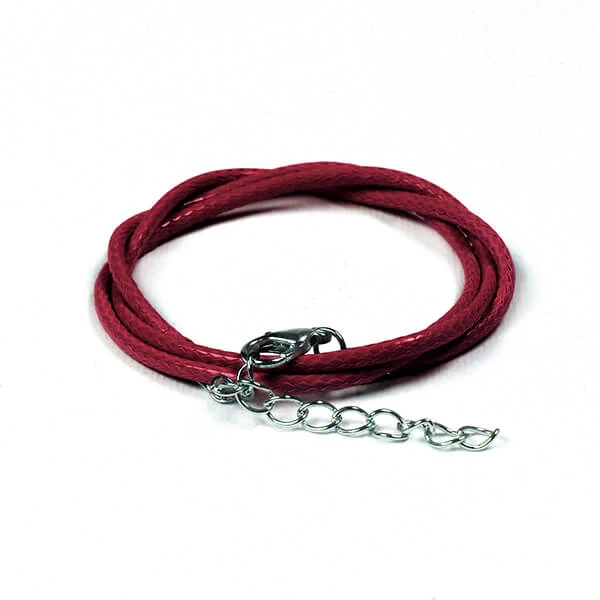 Imitacija kože sa sklopom ogrlice, 2 mm - bordo