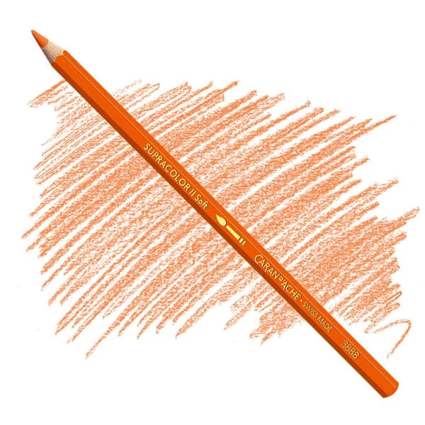 Caran d'Ache Supracolor Mekana vodena olovka - 040, crvenkasto narančasta