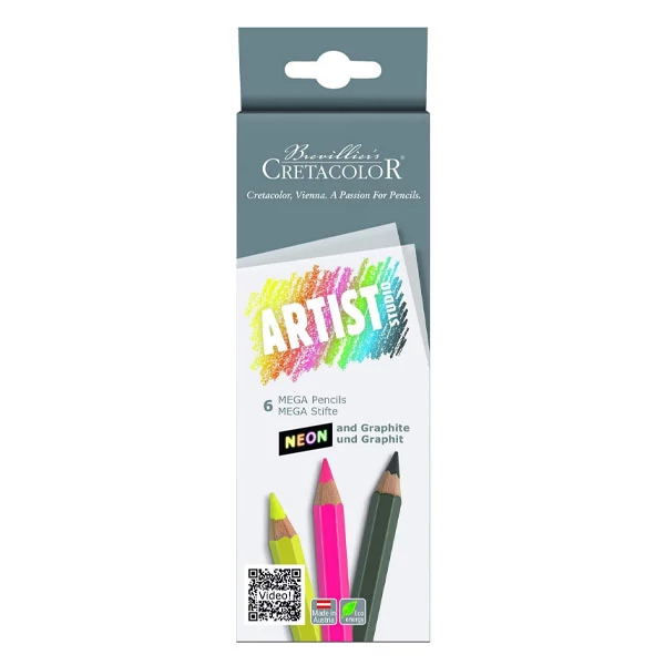 Cretacolor Artist Studio Mega set olovaka, 6 kom., neon + grafit