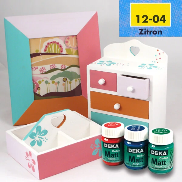 Deka Color Matt akrilna boja 25 ml - 04 limun žuta
