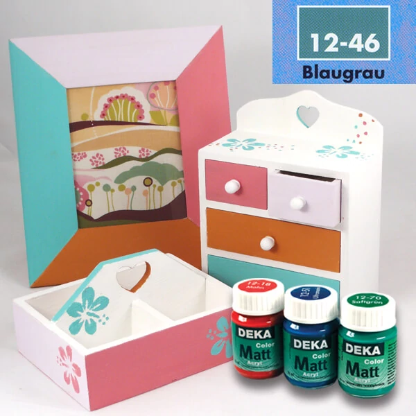 Deka Color Matt akrilna boja 25 ml - 46 plavkasto siva antikno plava