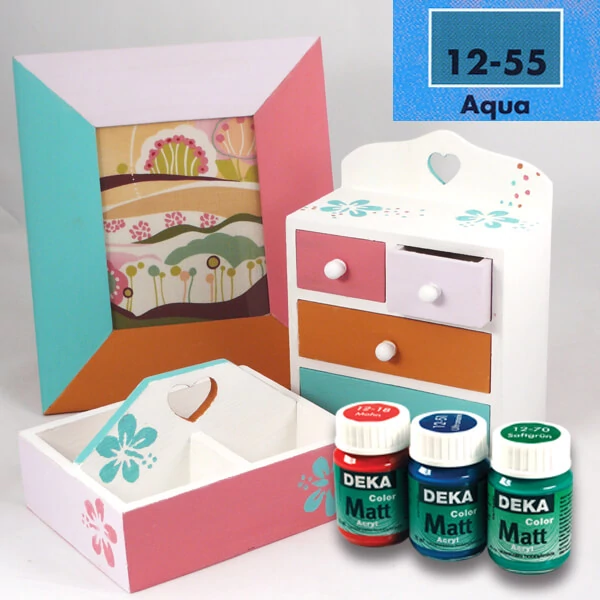 Deka Color Matt akrilna boja 25 ml - 55 aqua plava
