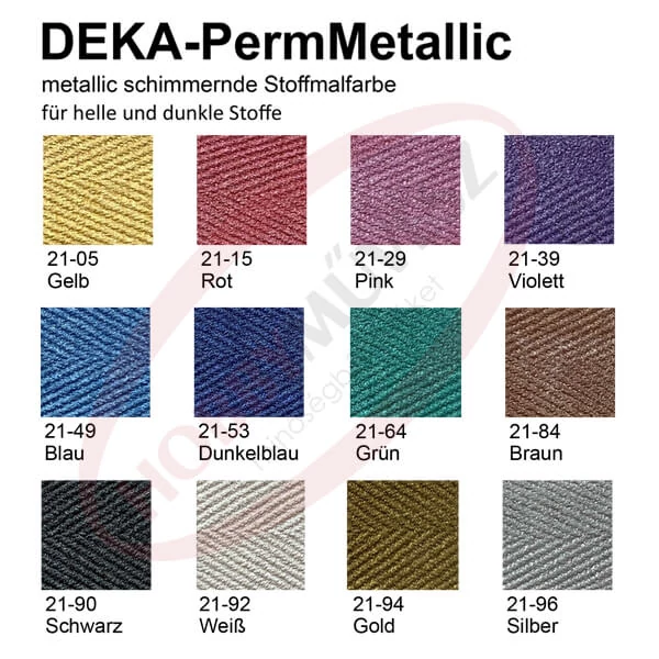 Deka Perm Metalik metalik boja za tkanine 25 ml - 05 žuta