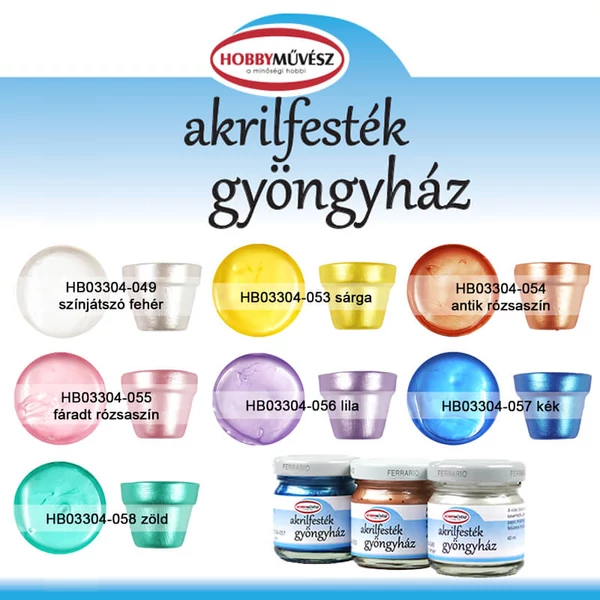 Hobby artist akrilna boja, 40 ml - sedef, 53, žuta
