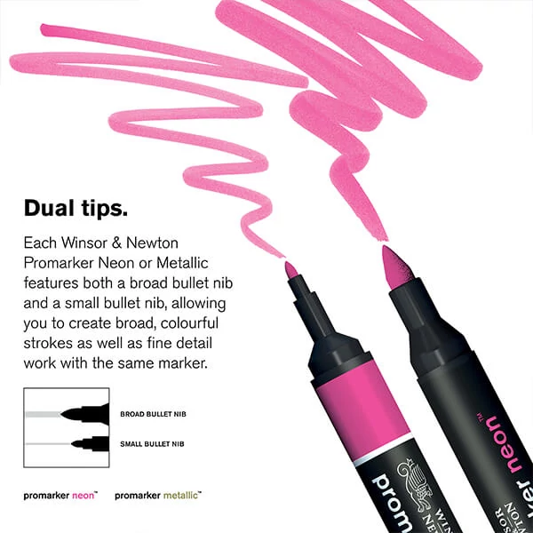 ProMarker dvostrani flomaster set - 6 kom, neon