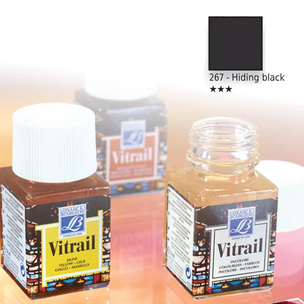 Vitrail boja za staklo na bazi smole, 50 ml - crna