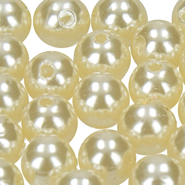 Tekla perle od akrilnog voska, 8 mm, 32 kom - boje šampanjca