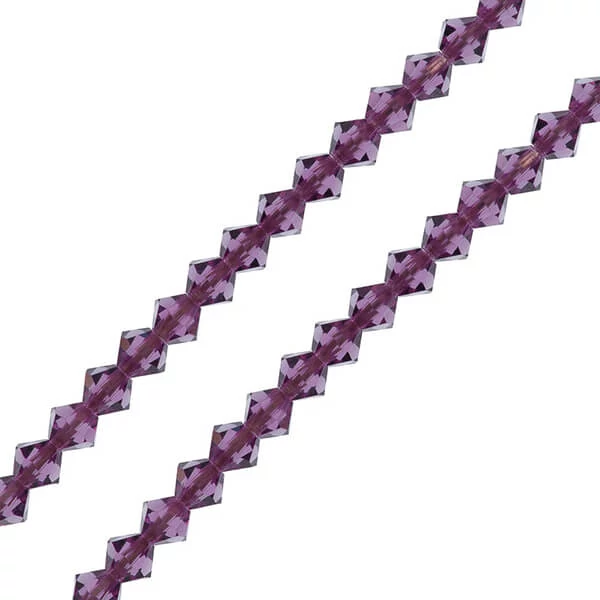 Preciosa stožasta kristalna perla, 4 mm - Ametist