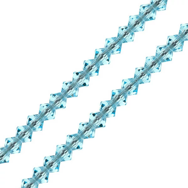 reciosa konusna ogrlica od kristalnih perli, 4 mm - Aqua Bohemica