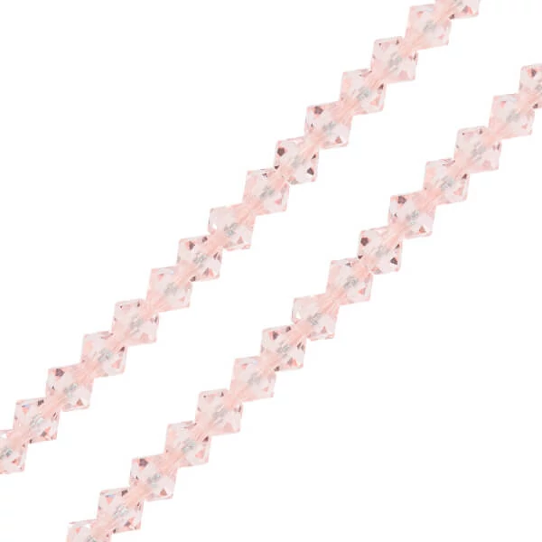 Preciosa konusna ogrlica od kristalnih perli, 4 mm - Rose Opal