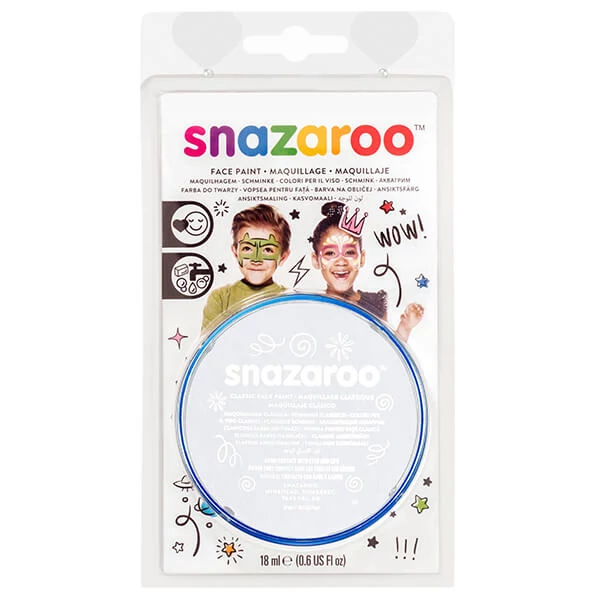 Snazaroo arcfesték korong - fehér, white 000