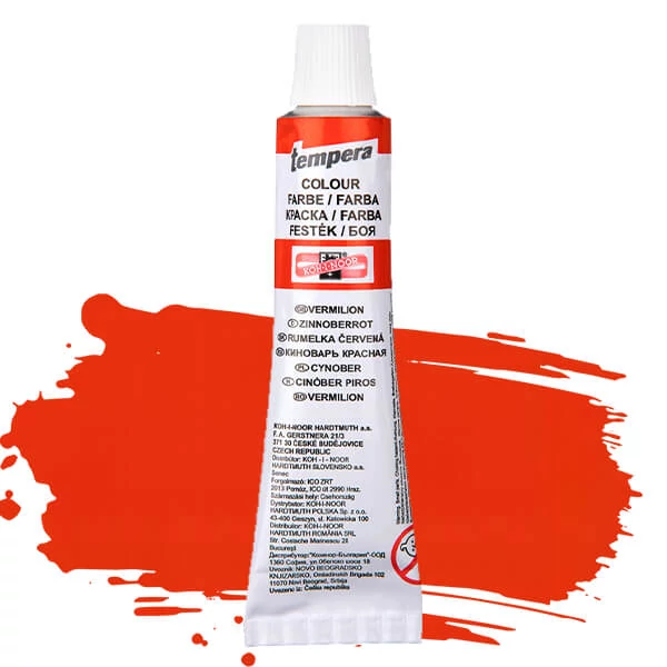 KOH-I-NOOR tempera, 16 ml - cinober crvena