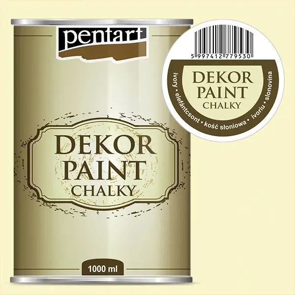 Kredasta boja Pentart Dekor Paint, 1000 ml - slonova kost