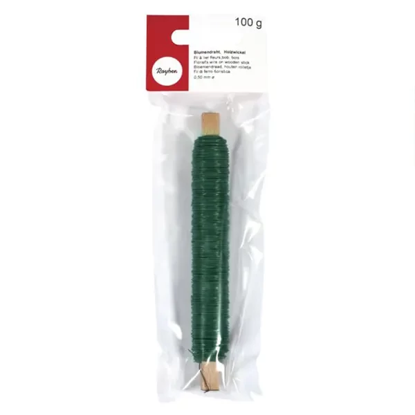 Žica za vezanje cvijeća, 0,5 mm, 100 g - tamnozelena