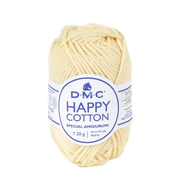 Amigurumi pamučna pređa DMC Happy Cotton, 20 g - 770, blijedožuta