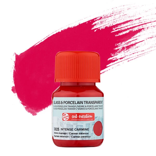 Art Creation boja za staklo i porculan, prozirna,  30 ml - 3025 intense carmine