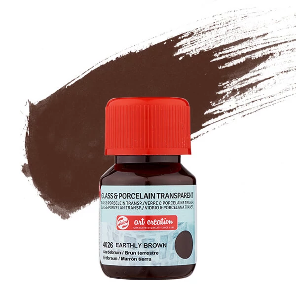 Art Creation boja za staklo i porculan, prozirna,  30 ml - 4026 earthly brown