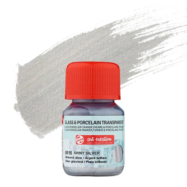 Art Creation boja za staklo i porculan, prozirna,  30 ml - 8015 shiny silver