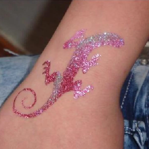 Tattoo šablona, samoljepljiva šablona - Gušter, gekon 03