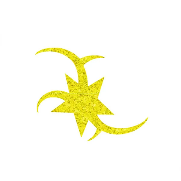 Tattoo šablona, samoljepljiva šablona - Star 02