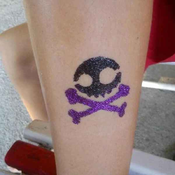 Tattoo šablona, samoljepljiva šablona - Lubanja 01