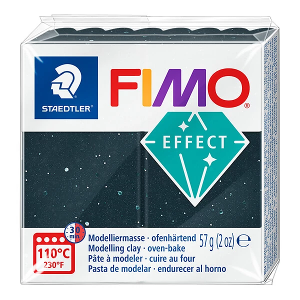 FIMO Effect pečena glina, 57 g - crni granit s efektom kamena (8010-903)