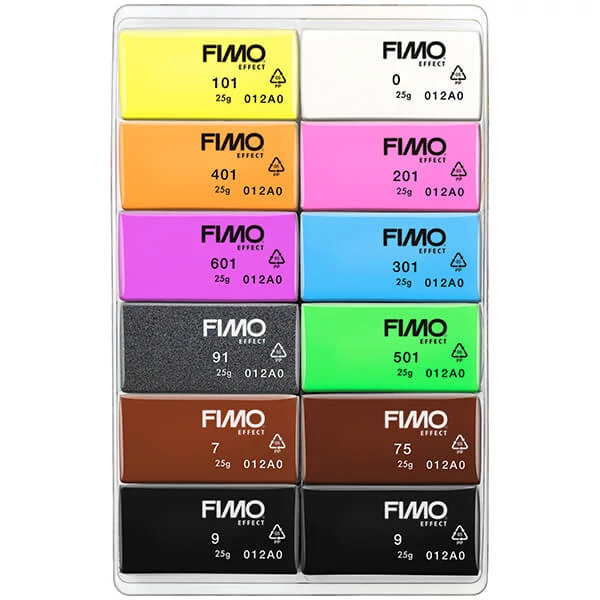 FIMO Effect Color Pack set pečena glina, 12x25 g - Neon