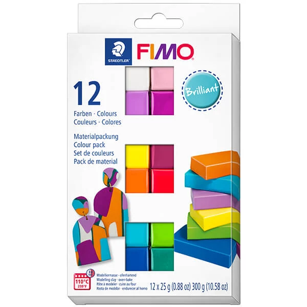 FIMO Soft Color Pack set pečena glina, 12x25 g - Brilliant Colours