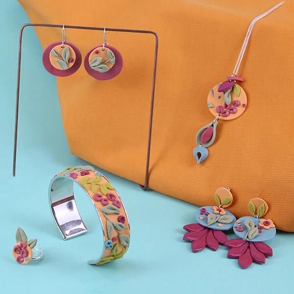 Fimo Soft set pečena glina, 4x25 g - Sheet design, Slab Design
