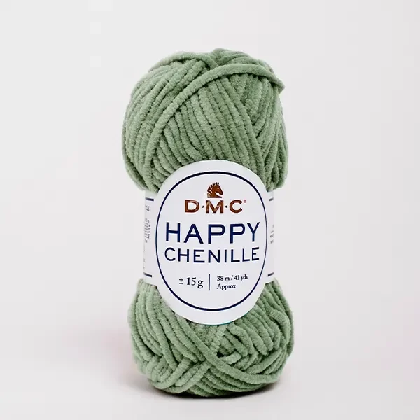 Amigurumi pređa za šenil DMC Happy Chenille, 15 g - 23, mahovinasto zelena