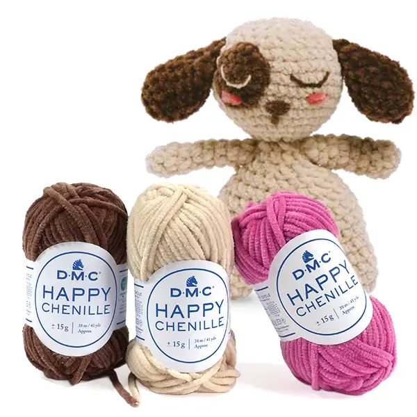 Amigurumi pređa za šenil DMC Happy Chenille, 15 g - 15, svijetlo ružičasta