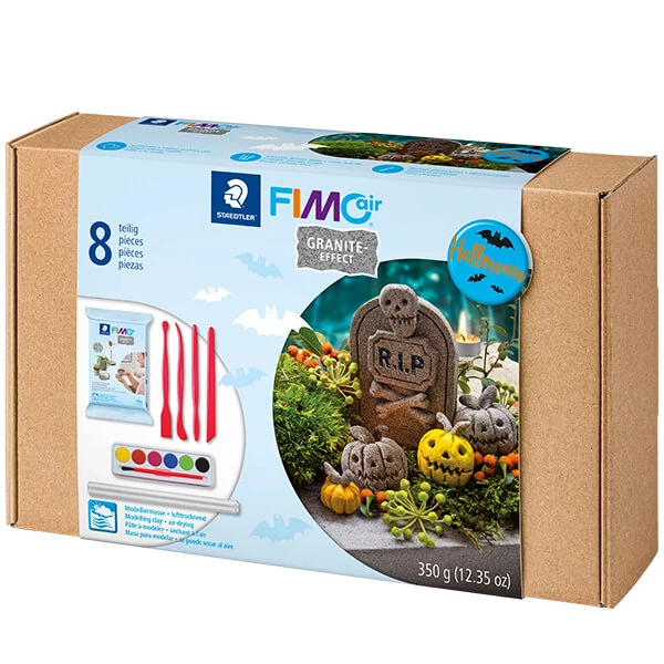 FIMO Air Gránit Effect Halloween Set, komplet za modeliranje, 350 g s dodacima