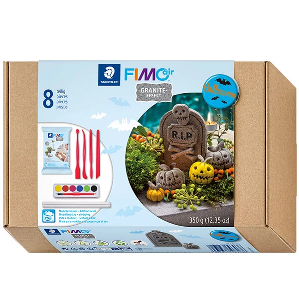FIMO Air Gránit Effect Halloween Set, komplet za modeliranje, 350 g s dodacima