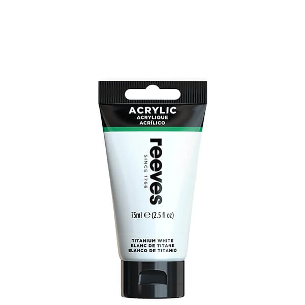 Reeves akrilna boja, 75 ml - titanium white