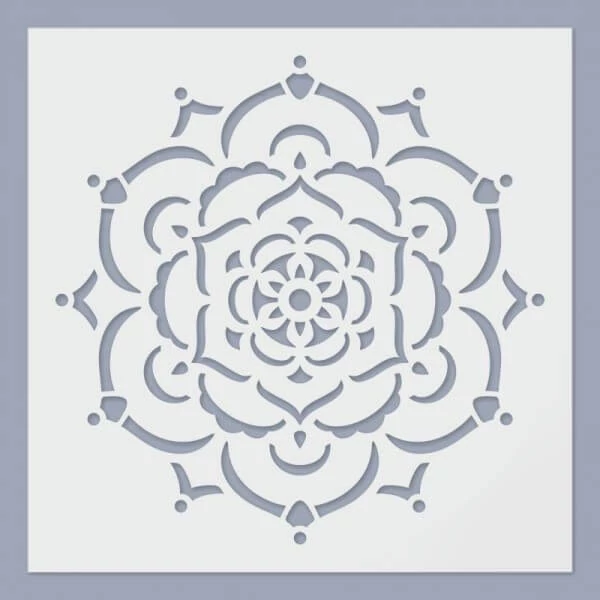 Šablona, 24,5x24,5 cm - Mandala, cvijet