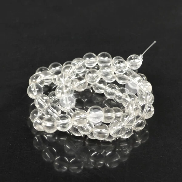 Mineralni biser - gorski kristal, 6 mm, 1 pramen