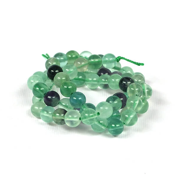 Mineralni biser - Fluorit dugine boje, 6 mm, 1 pramen