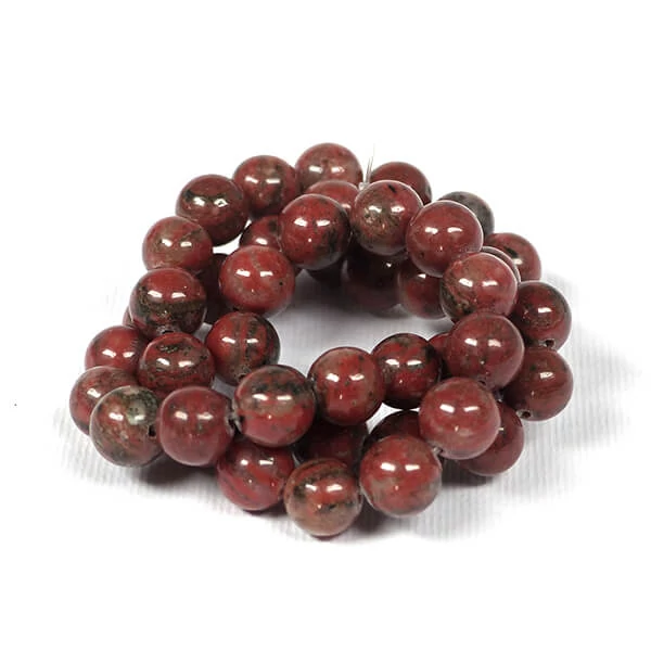 Mineralni biser - Brazilski ahat, 8 mm, 1 pramen