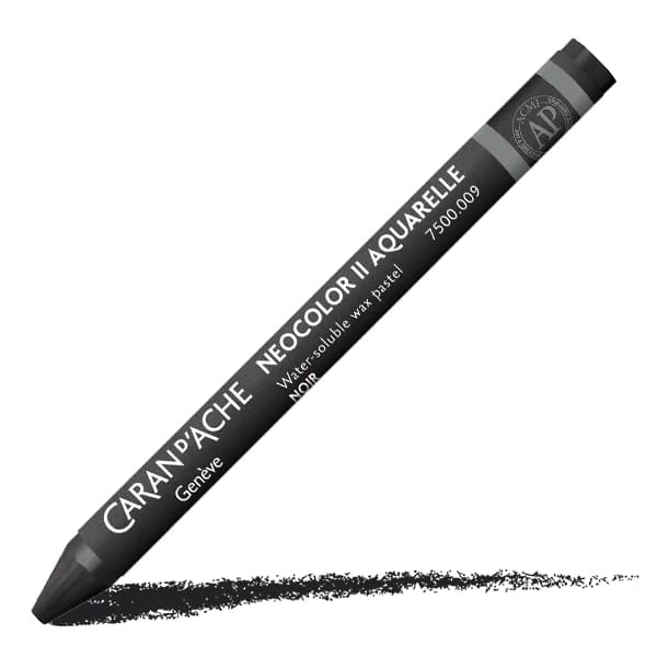 Caran d'Ache Neocolor II akvarel kreda - 009, black