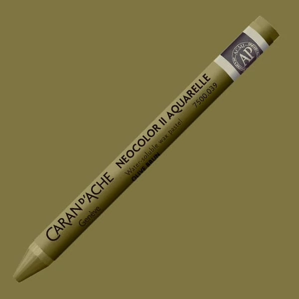 Caran d'Ache Neocolor II akvarel kreda - 039, maslinasto smeđa