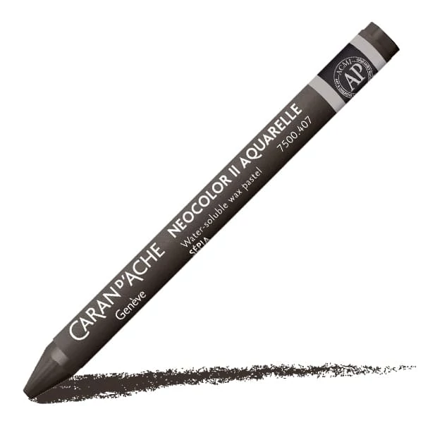 Caran d'Ache Neocolor II akvarel kreda - 407, sepia  