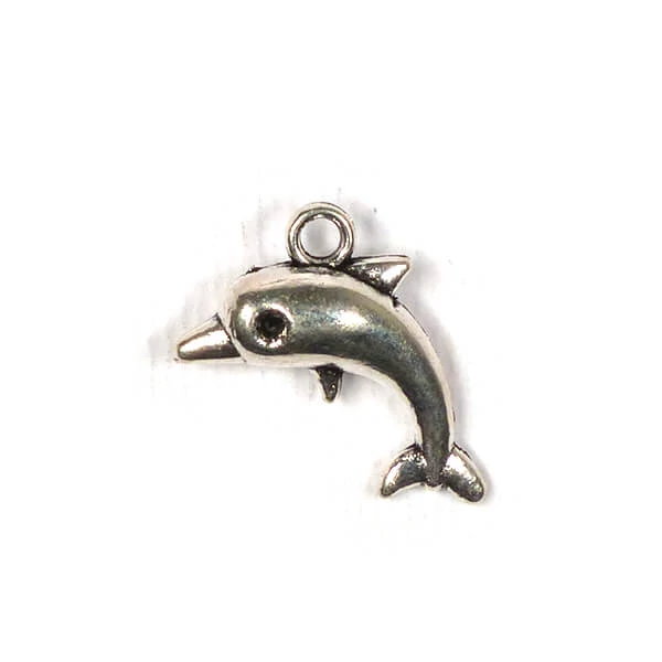 Metalni privjesak, 3 kom - delfin, 3D