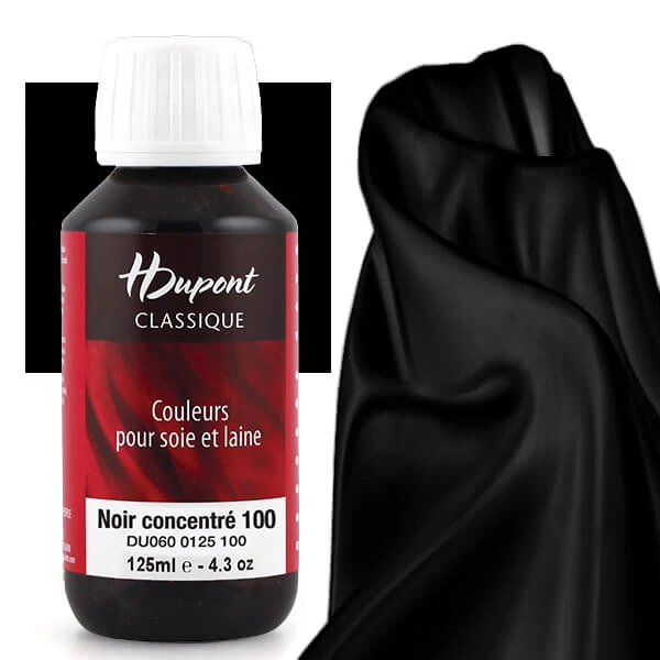 H Dupont Classique boja za svilu koja se učvršćuje na paru 125 ml -100 crna, crna