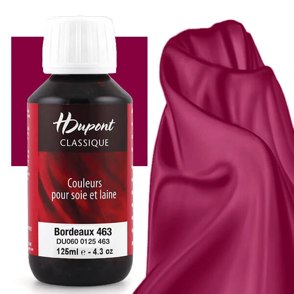 H Dupont Classique boja za svilu za fiksiranje parom 125 ml - 463 bordo, bordo