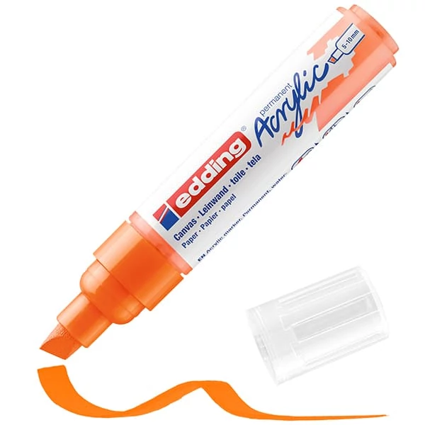edding 5000 akrilni marker (flomaster), odrezani kraj, B (5-10 mm) - 066, neon orange