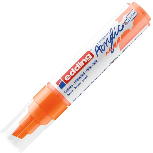 edding 5000 akrilni marker (flomaster), odrezani kraj, B (5-10 mm) - 066, neon orange
